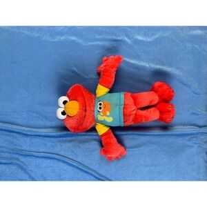 Sesame Street Elmo Plush Toy Blue Shirt Character Stuffed Animal